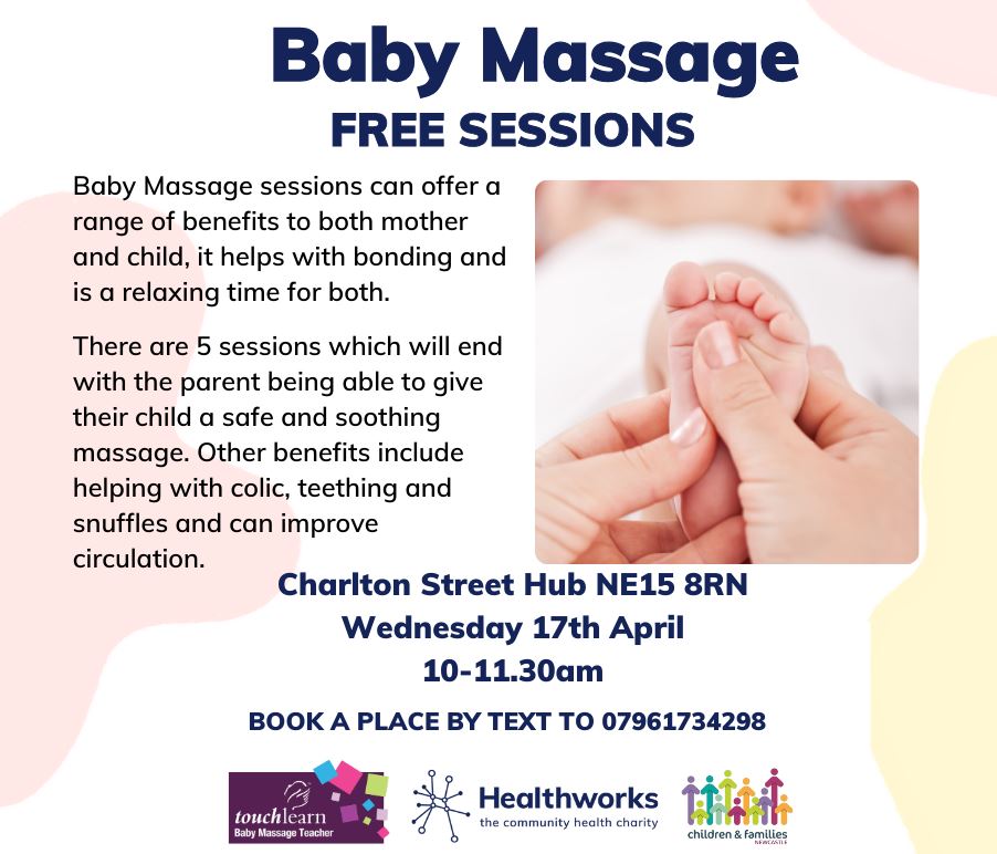 Baby Massage Free Sessions Charlton Street Hub Newcastle Support